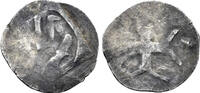 MIDDLE AGES AR Pfennig Germany. Hall in Schwaben. 14th century.  / Heller (0.69g, 13mm). Saurma 1364 Toned VF