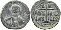 BYZANTINE Time of Romanus III.  AE Anonymous Follis (8.51g, 29mm). Constantinople mint. SB 1823 AE 1028-1034 VF
