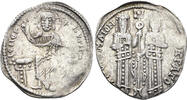 BYZANTINE Andronicus II Palaeologus, with Michael IX.  AR Basilikon (2.01g, 22mm). Constantinople mint. Struck 1304-20 (or later). SB 2402  1282-1328