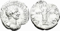 Roman Empire Denarius  Hadrian. 117-138 AD. Aeternitas holding heads of Sol and Luna