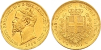Italien-Sardinien 20 Lire Gold Vittorio Emanuele II. 1849-1878. Picture