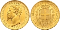 Italien-Sardinien 20 Lire Gold Vittorio Emanuele II. 1849-1878. Picture