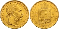 Haus Habsburg 8 Gulden = 20 Francs Gold Franz Joseph I. 1848-1916. Picture