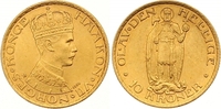 Norwegen 10 Kronen Gold Haakon VII. 1905-1957. Picture