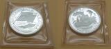 Anguilla 1/2-1-2-4 Dollar 1970 Marienkirche, Inselkarte, Nationalflagge, Eineinhalbmaster Proof