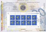 BRD 10 Euro Numsiblatt 1/2002 Einführung des Euro