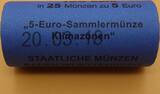 BRD 25x 5 Euro 2018 F Kpl. Rolle -Klimazonen Subtropische Zone- CH UNC in Originalrolle