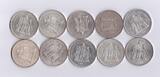 Frankreich 10x 50 Francs div. Investment-Set Herkules EF
