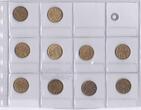Deutsches Reich 10x 5 Pfg 1923/24 Lot, komplette Serie Rentenpfennig Kursmünzen VF+ und besser