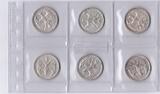 Deutsches Reich 6x 3 Mark 1924 A-J Kursmünze - kompletter Jahrgang EF oder besser