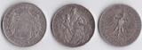 Altdeutschland, Sachsen, Frankfurt, Bayern 3x Taler 1851/71 Lot Silbertaler VF und beVFer