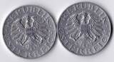 Österreich 2x 2 Schilling 1946/47 Kursmünzen VF