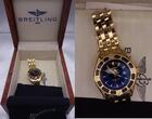 Damenuhr Breitling Lady T Vollgold 750/18 Karat guter Zustand
