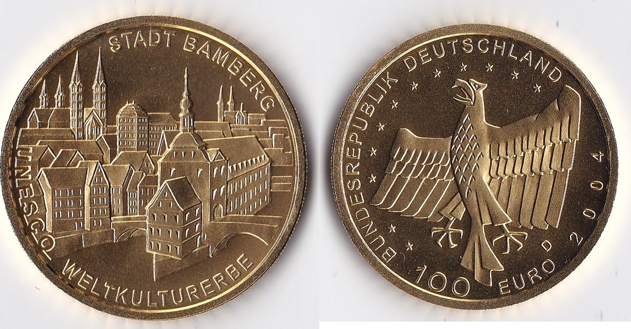 100 euro 2004 d brd unesco-weltkulturerbestadt -bamberg- bu (ms