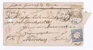 2Gr.+5Gr. 1872 Deutsches Reich auf Briefvorderseite gestempelt auf Brief