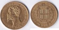 Italien - Sardinien 20 Lire 1858 Victor Emmanuel II. VF-EF