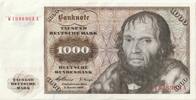 BRD 1000 DM 1960 1000 Deutsche Mark Bundesbanknote II-III 1,148.94 US$  +  shipping