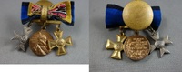 Kaiserreich Knopflochabzeichen mit 3 Auszeichnungen -