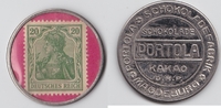 Deutsches Reich 20 Pfennig Schokolade Portola Kakao D.R.P. Magdeburg