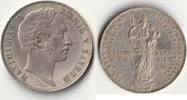 Doppelgulden 1855 Bayern, Altdeutschland Maximilian II. (1848 - 1964),  -Mariensäule- fast vz