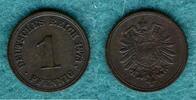 Kaiserreich 1 Pfennig 1873 A J. 1 ss 215.39 US$  +  13.86 US$ shipping