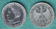 Bundesrepublik 5 Deutsche Mark 1957 J Freiherr von Eichendorff vz 104.79 US$  +  11.53 US$ shipping