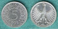 Bundesrepublik Kursmünze 5 Deutsche Mark 1958 J vz