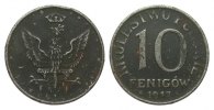 Kolonien und Nebengebiete 10 Fenigów, Schrift nahe am Rand -