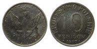 Kolonien und Nebengebiete 10 Fenigów, Schrift nahe am Rand -