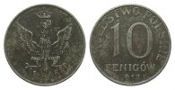Kolonien und Nebengebiete 10 Fenigów, Schrift nahe am Rand -