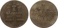 Altdeutschland bis 1871 1 Sechsling Hamburg -