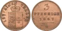 Altdeutschland bis 1871 3 Pfennig Waldeck-Pyrmont -