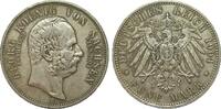 5 Mark Sachsen Georg auf den Tod 1904 E Kaiserreich  kl. Randfehler, ss / ss+