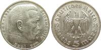 Drittes Reich 5 Mark Hindenburg ohne Hk. -