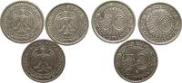 Weimarer Republik 3 Stück 50 Pfennig -