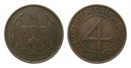 Weimarer Republik 4 Pfennig -