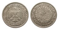 Weimarer Republik 50 Pfennig -