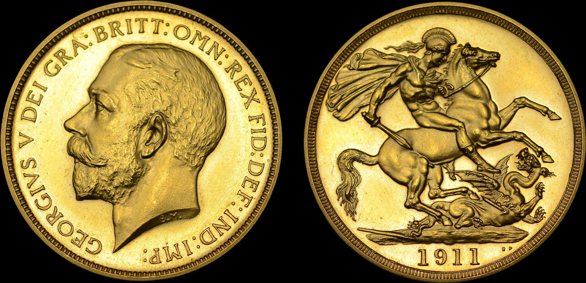 GREAT BRITAIN GEORGE V 1911 GOLD PROOF TWO POUNDS, CORONATION ISSUE ...