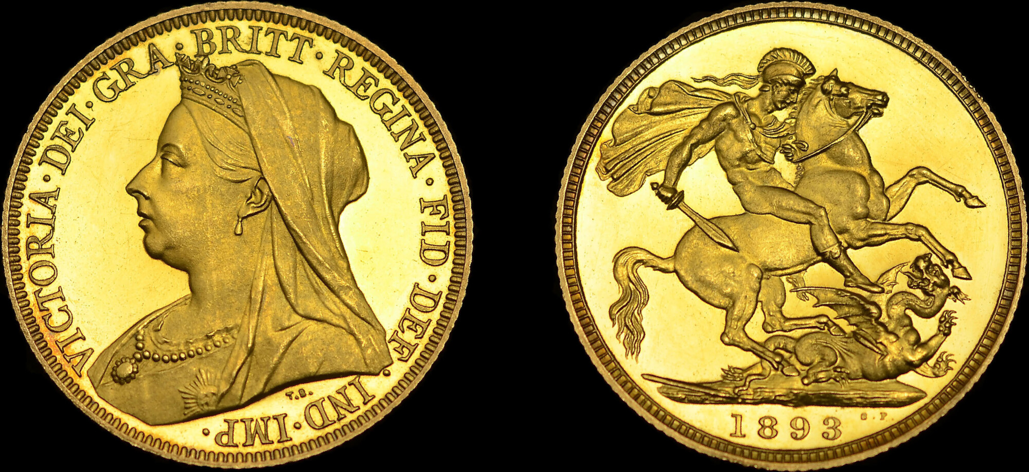 GREAT BRITAIN VICTORIA 1893 GOLD PROOF SOVEREIGN, PF62 ULTRA CAMEO | MA-Shops