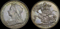 GREAT BRITAIN 1895 VICTORIA, 1895 SILVER CROWN LIX EDGE  825.93 US$  +  48.35 US$ shipping