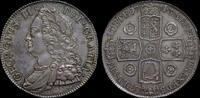 GREAT BRITAIN 1743 GEORGE II, 1743 CROWN, ROSES IN REVERSE ANGLES, MS 62  9,199.38 US$  +  48.35 US$ shipping