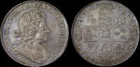 GREAT BRITAIN GEORGE I, 1716 SILVER CROWN, ROSES AND PLUMES REVERSE, AU58  1716 
