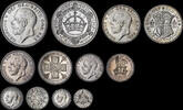 GREAT BRITAIN 1927 GEORGE V, 1927 SILVER PROOF SET WITHIN PLUSH CASE  1,705.58 US$  +  48.35 US$ shipping