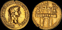 ANCIENT ROME AD 46-47 CLAUDIUS GOLD AUREUS, RARE DE BRITANN REVERSE  21,286.15 US$  +  48.35 US$ shipping