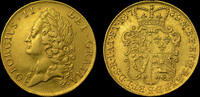 GREAT BRITAIN 1739 GEORGE II, 1739 GOLD MILLED TWO GUINEAS, INTERMEDIATE... 6,708.16 US$  +  48.35 US$ shipping