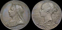GREAT BRITAIN 1897 VICTORIA, 1897 DIAMOND JUBILEE LARGE SIZE SILVER MEDA... 846.07 US$  +  48.35 US$ shipping