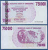 SIMBABWE / ZIMBABWE 750000 Dollars -
