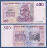SIMBABWE / ZIMBABWE 500 Dollars Replacement ZA -