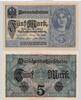 Deutschland P.56b 5 Mark 1917 8 stellig Kassenfrisch 4.57 US$  +  231.45 US$ shipping