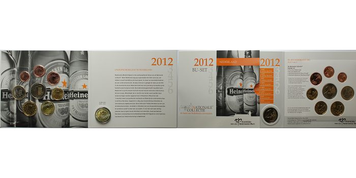 5,88 € 2012 Niederlande Kursmünzensatz/Ausgabe mit 2 € Sonderm.10 J.Euro Bargeld m.Pappschuber f.2012-16 stglimBlister